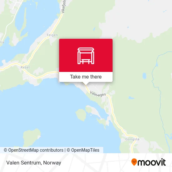 Valen Sentrum map