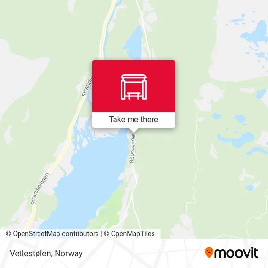 Vetlestølen map