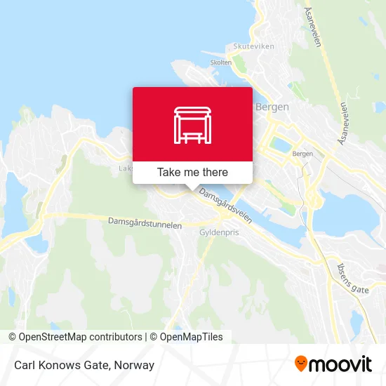 Carl Konows Gate map