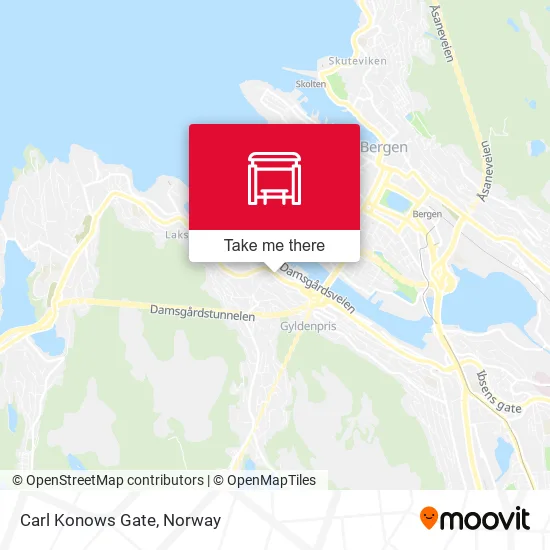 Carl Konows Gate map