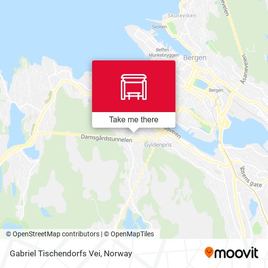 Gabriel Tischendorfs Vei map