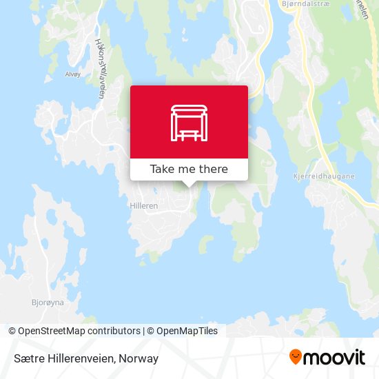 Sætre Hillerenveien map