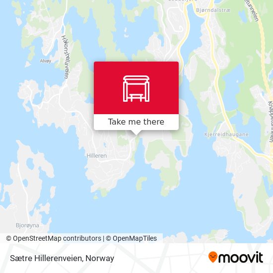Sætre Hillerenveien map