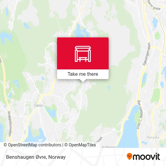 Benshaugen Øvre map