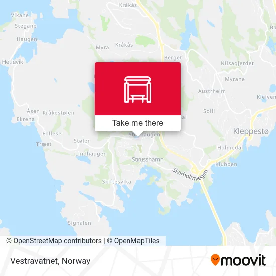 Vestravatnet map