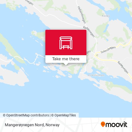 Mangerøyvegen Nord map