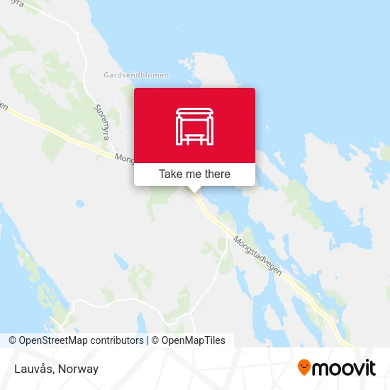 Lauvås map