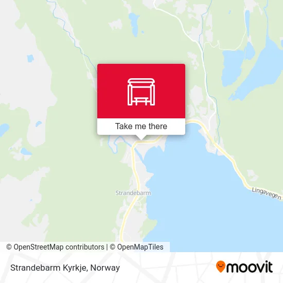 Strandebarm Kyrkje map