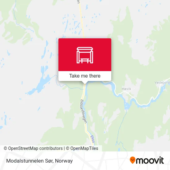 Modalstunnelen Sør map