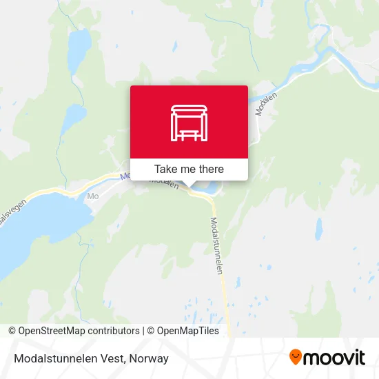 Modalstunnelen Vest map