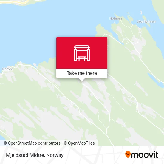 Mjeldstad Midtre map