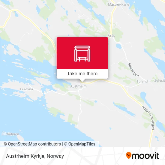 Austrheim Kyrkje map