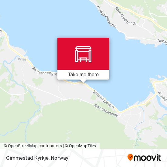 Gimmestad Kyrkje map