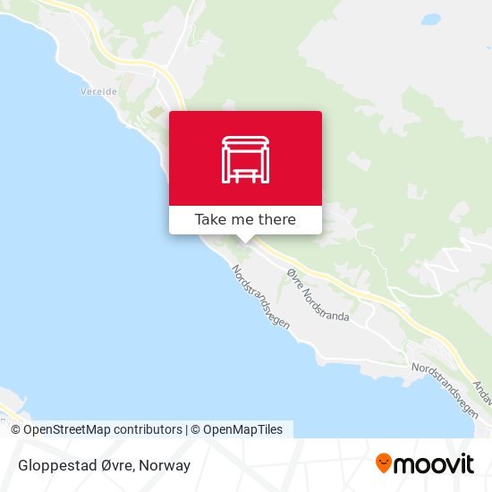 Gloppestad Øvre map