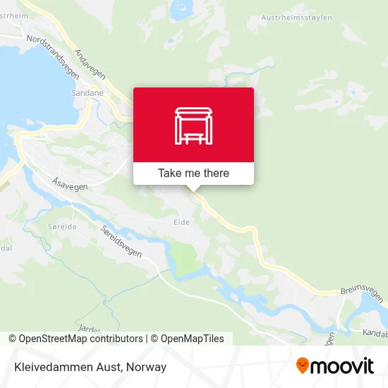 Kleivedammen Aust map