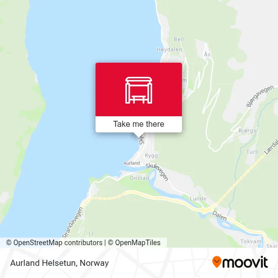 Aurland Helsetun map