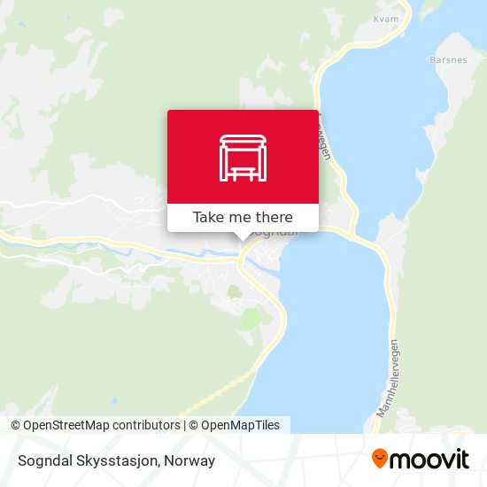 Sogndal Skysstasjon map