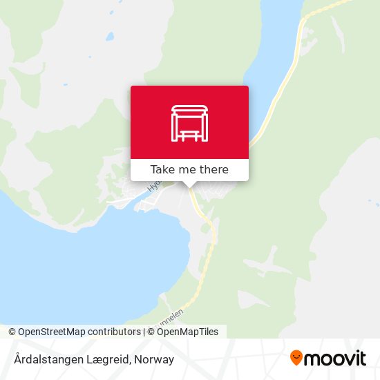 Årdalstangen Lægreid map