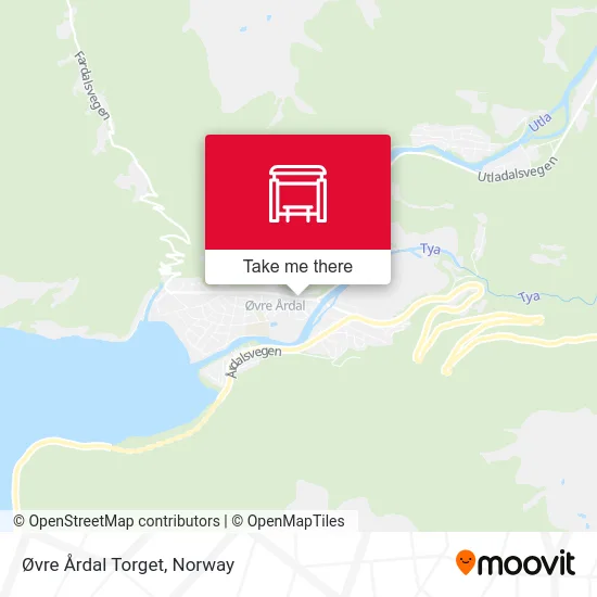 Øvre Årdal Torget map