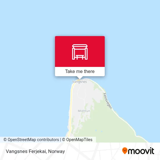 Vangsnes Ferjekai map