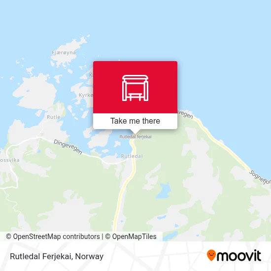 Rutledal Ferjekai map