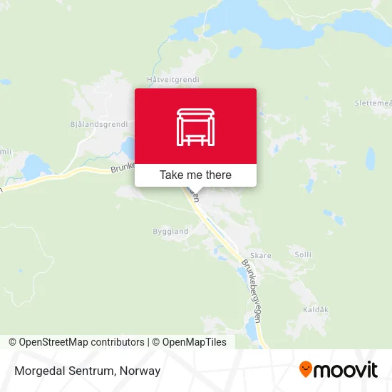 Morgedal Sentrum map