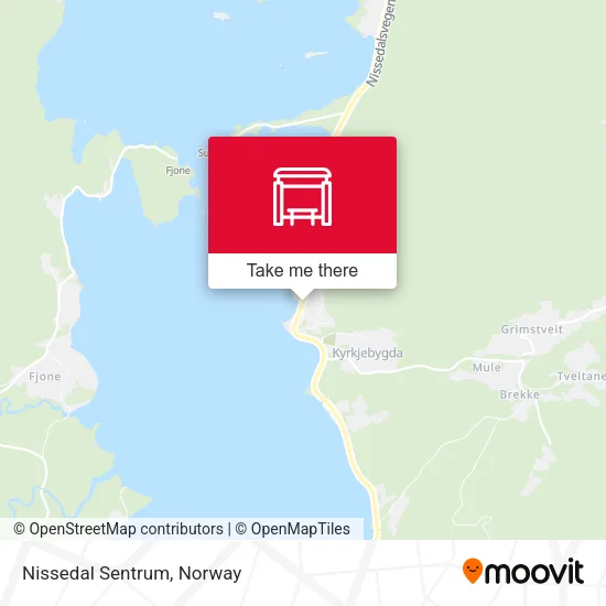 Nissedal Sentrum map