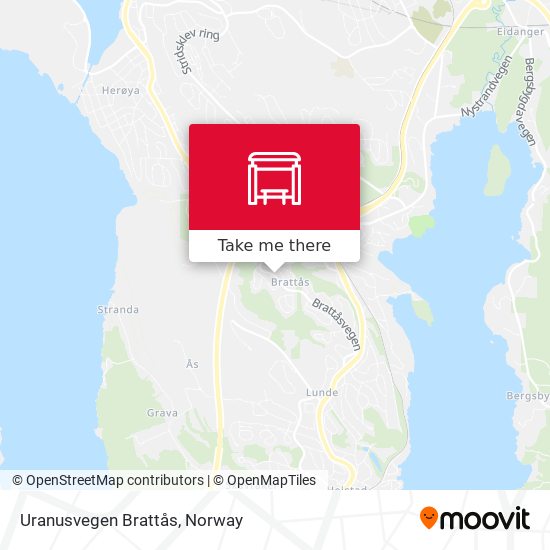 Uranusvegen Brattås map