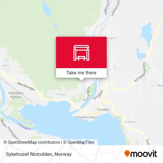 Sykehuset Notodden map