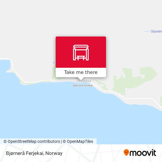 Bjørnerå Ferjekai map
