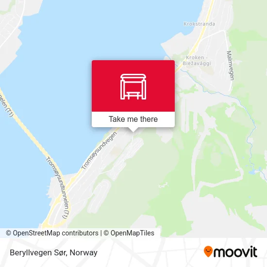 Beryllvegen Sør map