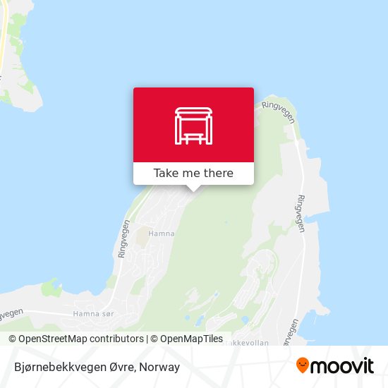 Bjørnebekkvegen Øvre map