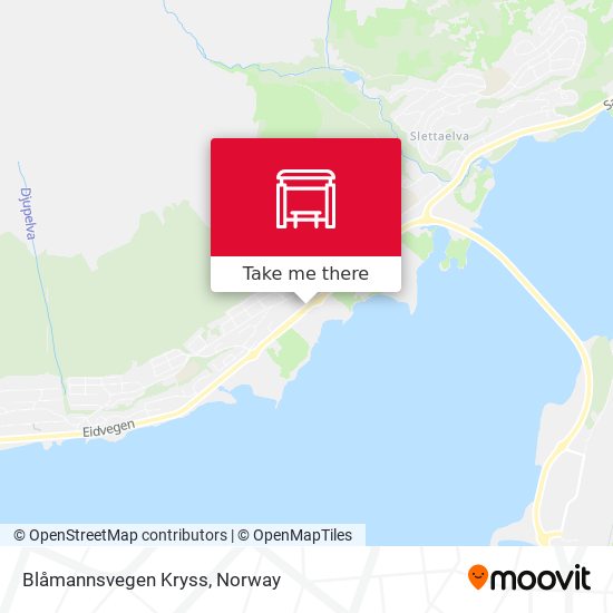 Blåmannsvegen Kryss map