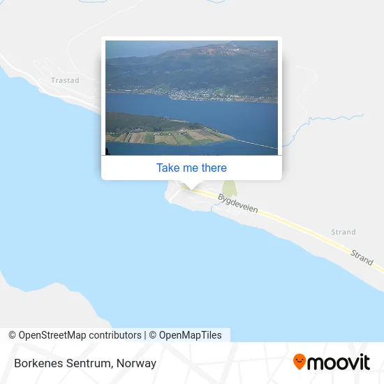 Borkenes Sentrum map