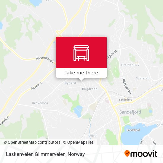 Laskenveien Glimmerveien map