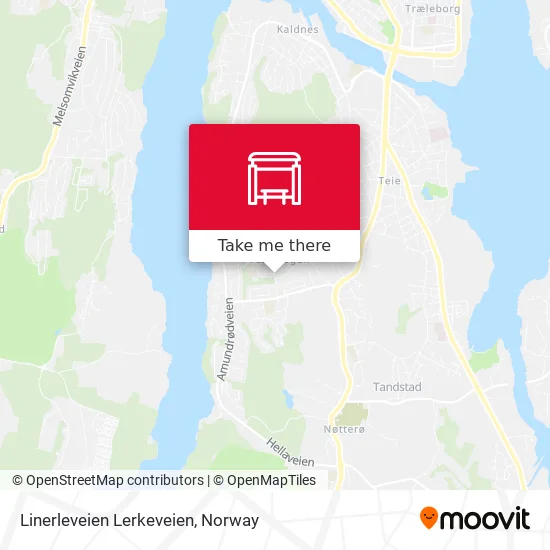 Linerleveien Lerkeveien map