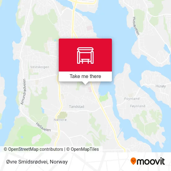 Øvre Smidsrødvei map