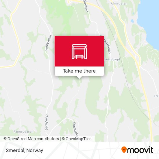 Smørdal map