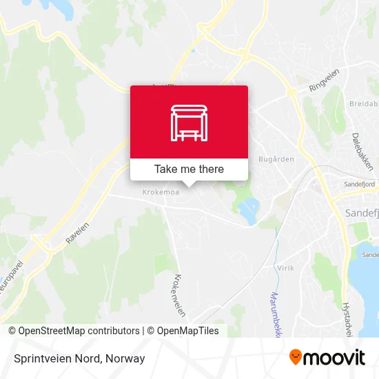 Sprintveien Nord map