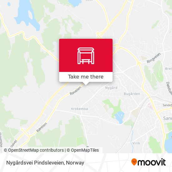 Nygårdsvei Pindsleveien map