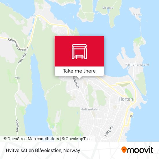 Hvitveisstien Blåveisstien map
