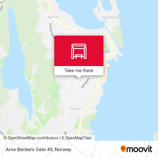 Arne Beckers Gate 49 map