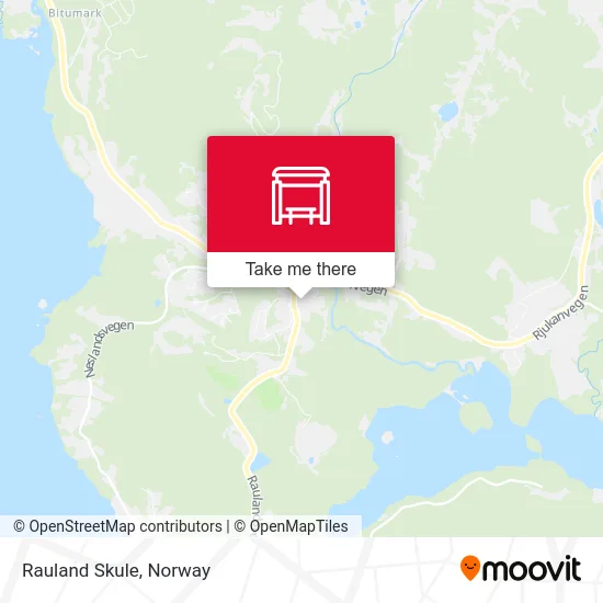 Rauland Skule map