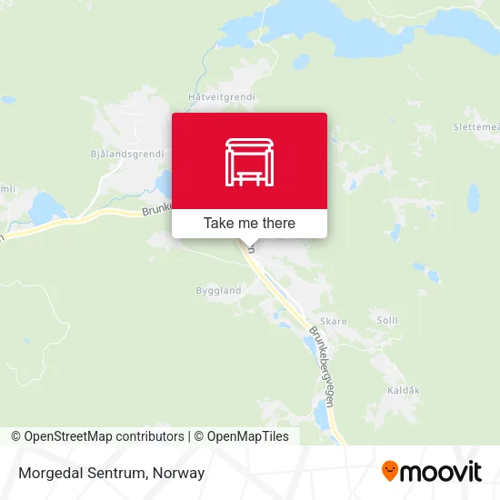 Morgedal Sentrum map