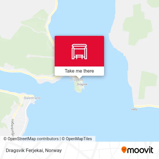 Dragsvik Ferjekai map