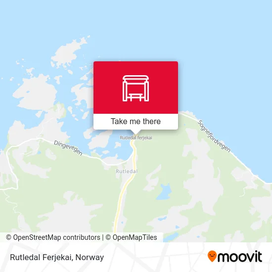 Rutledal Ferjekai map