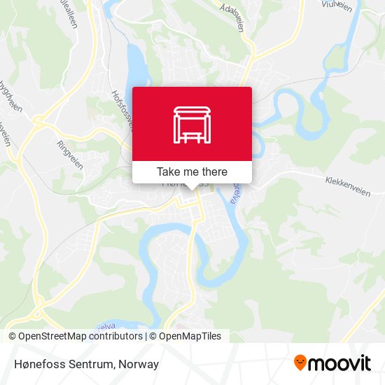 Hønefoss Sentrum map