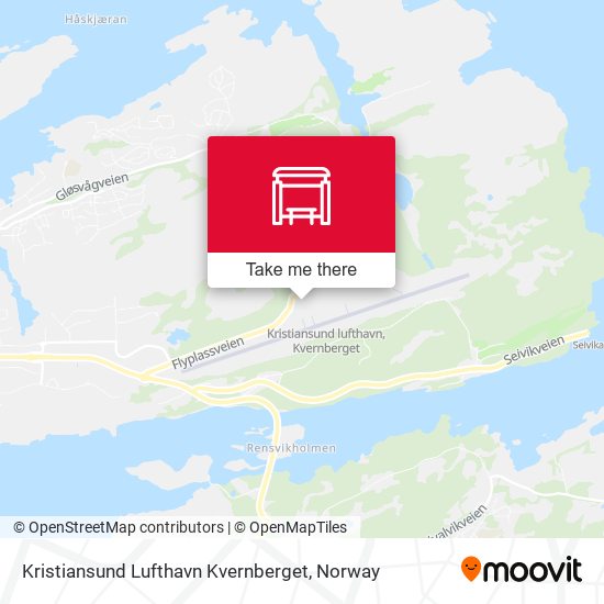Kristiansund Lufthavn Kvernberget map
