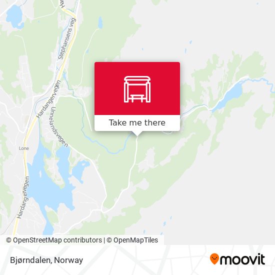 Bjørndalen map