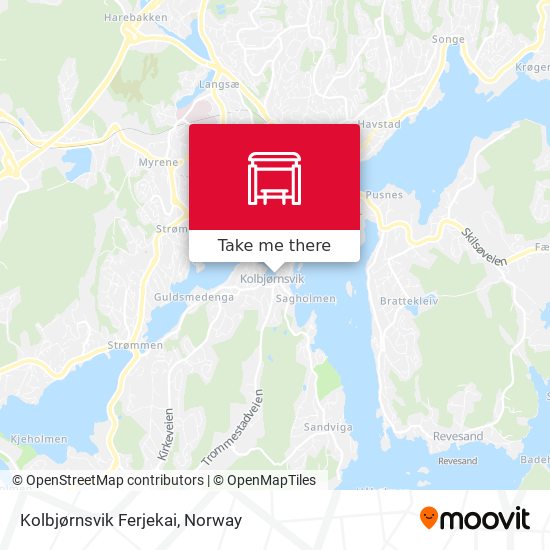 Kolbjørnsvik Ferjekai map